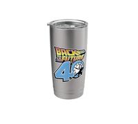 Back to The Future 40th Anniversary Clock Tower Logo Stainless Steel Insulated Tumbler