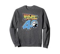 Back To The Future 40th Anniversary Clock Tower Logo Sweatshirt, Adult Unisex, Dark Heather Grey, Medium