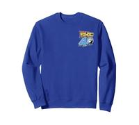 Back To The Future 40th Anniversary Collage F&B Sticker Sweatshirt, Adult Unisex, Royal Blue, XX-Large
