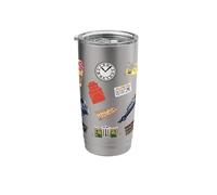 Back to The Future 40th Anniversary Starry Collage AOP Stainless Steel Insulated Tumbler