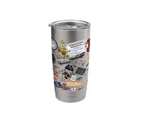 Back to The Future 40th Anniversary Sticker Collage AOP Stainless Steel Insulated Tumbler