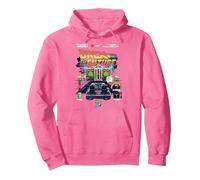 Back To The Future 40th Anniversary Video Game Style Pullover Hoodie, Adult Unisex, Bright Pink, XX-Large