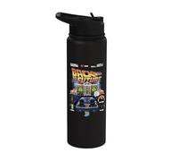 Back to The Future 40th Anniversary Video Game Style Stainless Steel Insulated Water Bottle