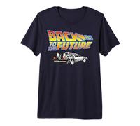 Back to The Future 8-Bit Delorean Logo Premium T-Shirt Premium T-Shirt