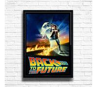 BACK TO THE FUTURE 80s Movie Print Vintage Nostalgic Film Framed Poster in A4 and A3 Size Options Great Home, Pub, Café, Bar Decoration Wall Art Print Wooden Frame (Print only, A4)