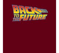 Back To The Future Classic Logo Hoodie - Burgundy - S