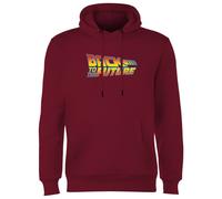 Back To The Future Classic Logo Hoodie - Burgundy | Size: Medium Back To The Future Burgundy M