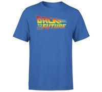 Back To The Future Classic Logo Men's T-Shirt - Blue | Size: Medium Back To The Future Blue M