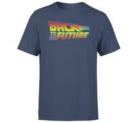 Back To The Future Classic Logo Men's T-Shirt - Navy | Size: Medium Back To The Future Navy M