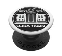 Back to the Future Clock Tower Circle Logo PopSockets Adhesive PopGrip