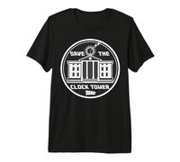 Back to The Future Clock Tower Circle Logo Premium T-Shirt