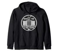 Back to the Future Clock Tower Circle Logo Zip Hoodie