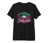 Back to The Future Delorean 80's Style Neon Premium T-Shirt