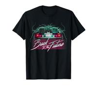 Back To the Future DeLorean 80's Style Neon T-Shirt