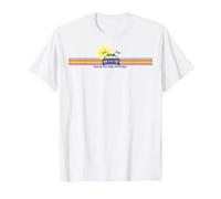 Back To The Future Delorean Retro Chest Stripes T-Shirt, Men, White, Large