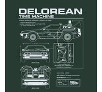 Back To The Future Delorean Schematic Women's T-Shirt - Green - XS