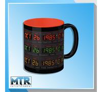 SD Toys Al Futuro Panel Control Cup, Ceramic, Black and Orange, 10x14 x 12 cm