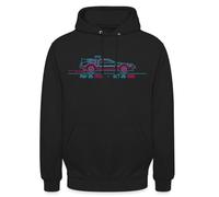 Back To The Future Delorean With Time Travel Dates Unisex Hoodie