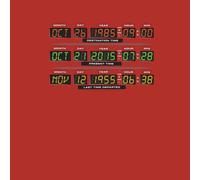 Back To The Future Destination Clock Men's T-Shirt - Red - XXL