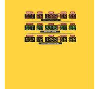 Back To The Future Destination Clock Men's T-Shirt - Yellow - XXL