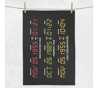 Back To The Future Destination Clock Tea Towel