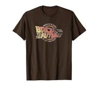 Back to The Future Distressed Roads Logo T-Shirt, Men, Brown, Small