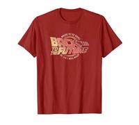 Back to The Future Distressed Roads Logo T-Shirt, Men, Cranberry Red, Medium