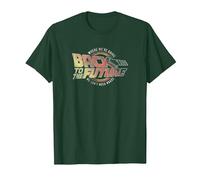 Back to The Future Distressed Roads Logo T-Shirt, Men, Dark Green, X-Large