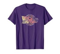 Back to The Future Distressed Roads Logo T-Shirt, Men, Purple, 3X-Large