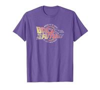 Back to The Future Distressed Roads Logo T-Shirt, Men, Purple Heather, X-Large