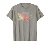 Back to The Future Distressed Roads Logo T-Shirt, Men, Slate Grey, X-Large