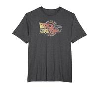 Back to The Future Distressed Roads Logo T-Shirt, Men's Big and Tall, Dark Heather Grey, 5X Tall
