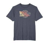 Back to The Future Distressed Roads Logo T-Shirt, Men's Big and Tall, Heather Blue, 5X Tall