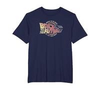 Back to The Future Distressed Roads Logo T-Shirt, Men's Big and Tall, Navy Blue, 4X Tall