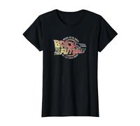 Back to The Future Distressed Roads Logo T-Shirt, Women, Black, Large