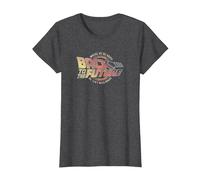 Back to The Future Distressed Roads Logo T-Shirt, Women, Dark Heather Grey, X-Small