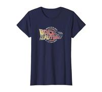 Back to The Future Distressed Roads Logo T-Shirt, Women, Navy Blue, X-Small