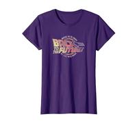 Back to The Future Distressed Roads Logo T-Shirt, Women, Purple, XX-Large