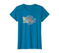 Back to The Future Distressed Roads Logo T-Shirt, Women, Sapphire Blue, Large