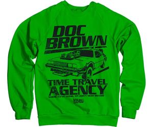 Back to the Future Doc Brown Time Travel Agency Sweatshirt Green