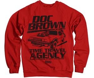 Back to the Future Doc Brown Time Travel Agency Sweatshirt Red