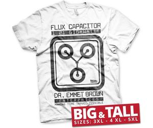 Back to the Future Flux Capacitor Big & Tall T-Shirt White