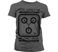Back to the Future Flux Capacitor Girly Tee Damen T-Shirt Dark-Grey