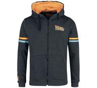 Back To The Future Hill Valley Traveler Hoodie Jacket mottled anthracite L
