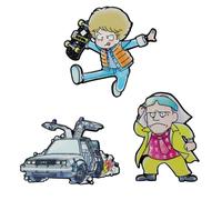 Back To The Future Japanese Style Limited Edition Triple Pin Badge Set Back To The Future Multicolor