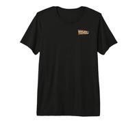 Back to The Future Left Chest Delorean Back Peel Out Premium T-Shirt