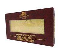 Back to the Future 24k Gold Plated Biff Tannen Museum Entrance Ticket Replica