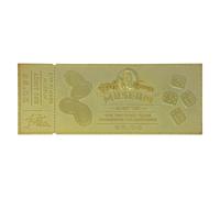 Back To The Future Limited Edition 24k Gold Plated Biff Tannen Museum Entrance Ticket in Metallic Gold Back To The Future Metallic Gold