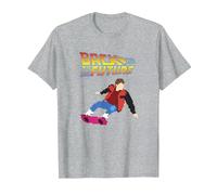 Back to The Future Low Poly Marty McFly T-Shirt, Men, Heather Grey, 5X-Large