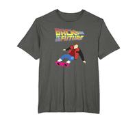 Back to The Future Low Poly Marty McFly T-Shirt, Men's Big and Tall, Asphalt Grey, 4X Tall